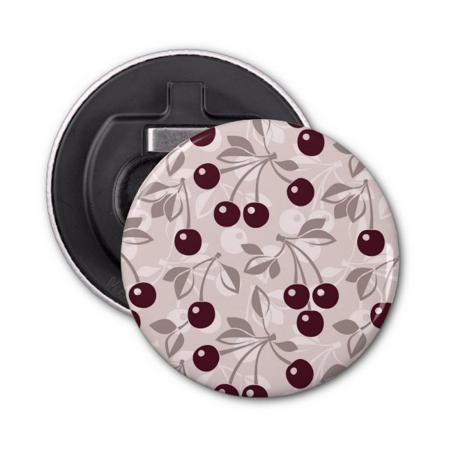 Pattern with Cherries 2 Bottle Opener (Front)