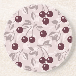 Pattern with Cherries 2 Coaster