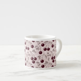 Pattern with Cherries 2 Espresso Cup