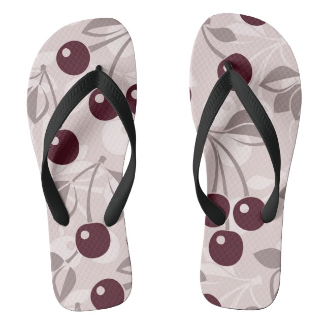 Pattern with Cherries 2 Jandals (Footbed)