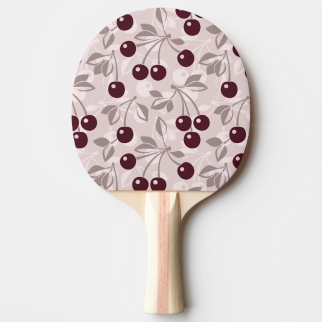 Pattern with Cherries 2 Ping Pong Paddle (Front)