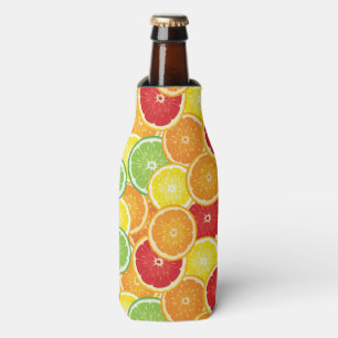 Pattern with citrus fruits bottle cooler