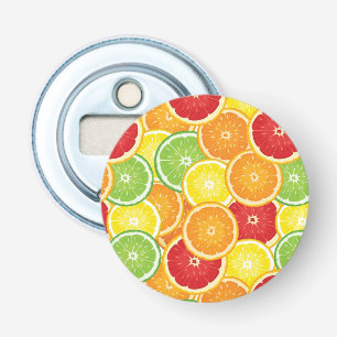 Pattern with citrus fruits bottle opener