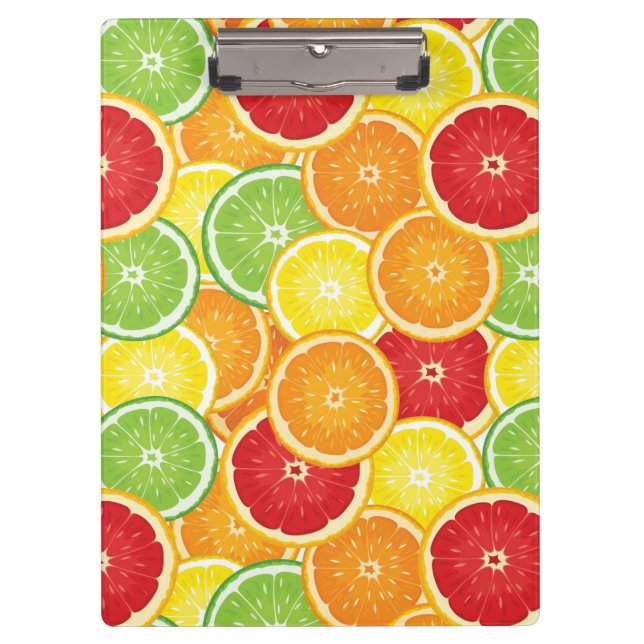Pattern with citrus fruits clipboard (Front)
