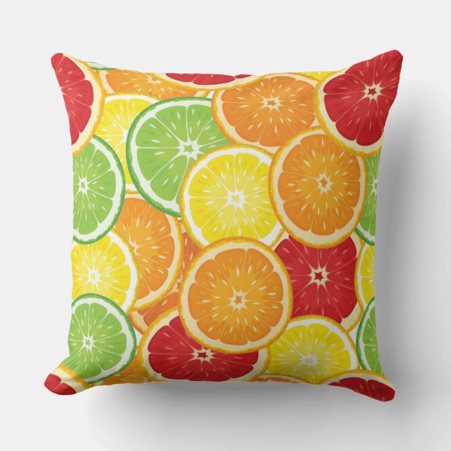 Pattern with citrus fruits cushion (Front)