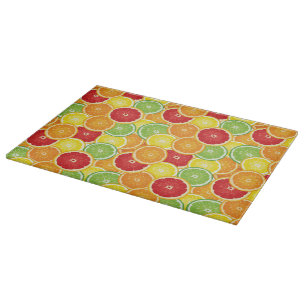 Pattern with citrus fruits cutting board
