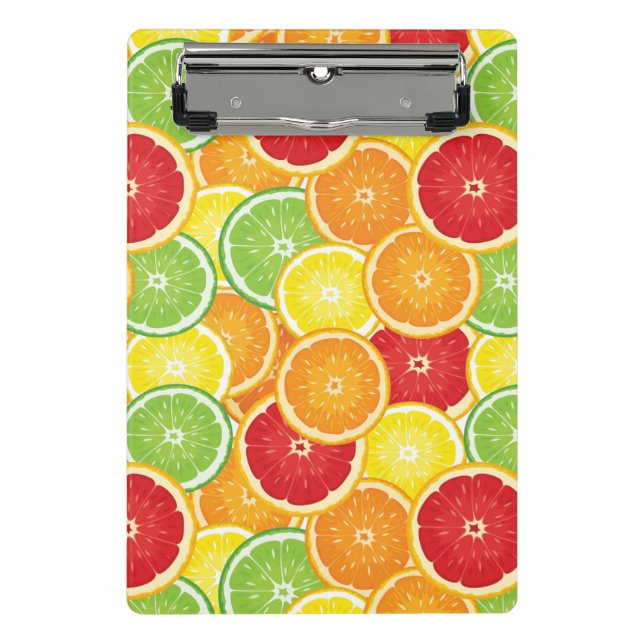 Pattern with citrus fruits mini clipboard (Front)