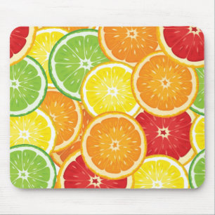 Pattern with citrus fruits mouse pad