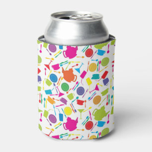 Pattern With Coloured Kitchen Stuff Can Cooler