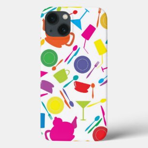 Pattern With Coloured Kitchen Stuff iPhone 13 Case