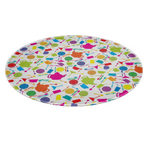 Pattern With Coloured Kitchen Stuff Cutting Board