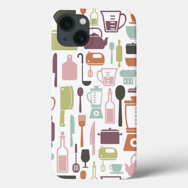 Pattern with colourful cooking icons Case-Mate iPhone case (Back)
