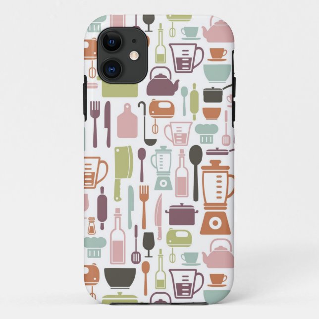 Pattern with colourful cooking icons Case-Mate iPhone case (Back)