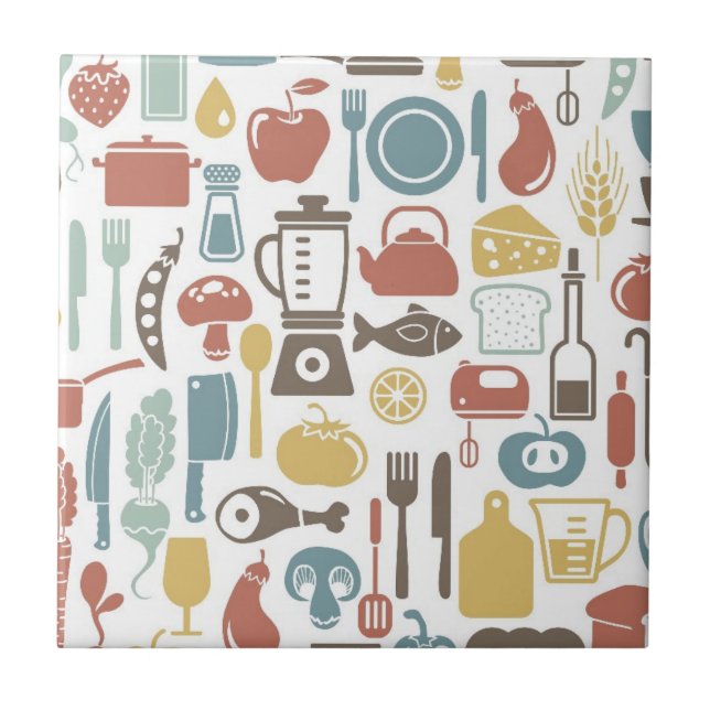 Pattern with cooking icons tile (Front)