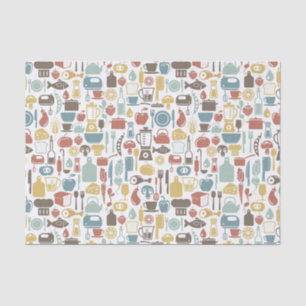 Pattern with cooking icons tissue paper
