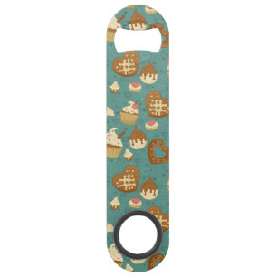 Pattern with cupcakes and candies