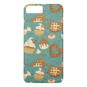 Pattern with cupcakes and candies Case-Mate iPhone case