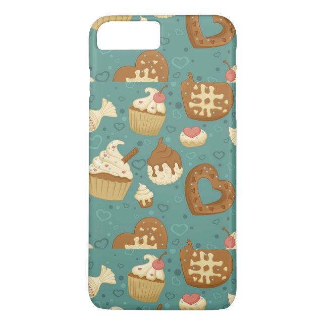 Pattern with cupcakes and candies Case-Mate iPhone case (Back)