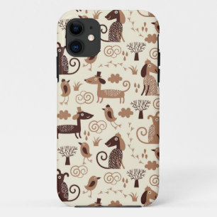 pattern with cute dogs Case-Mate iPhone case