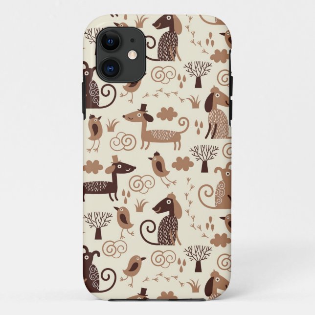 pattern with cute dogs Case-Mate iPhone case (Back)