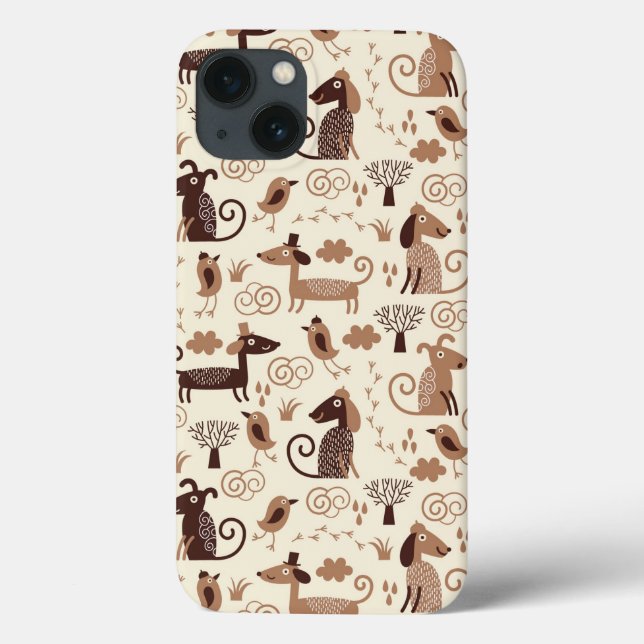 pattern with cute dogs Case-Mate iPhone case (Back)