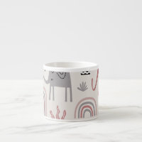 pattern with cute elephants and giraffes giant 