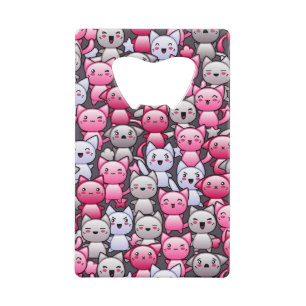 pattern with cute kawaii doodle cats 2