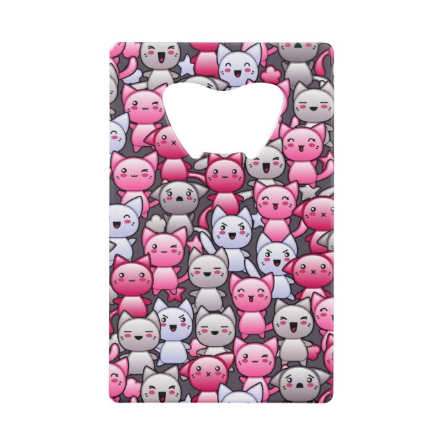 pattern with cute kawaii doodle cats 2 (Front)