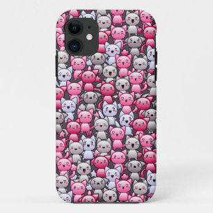 pattern with cute kawaii doodle cats 2 Case-Mate iPhone case