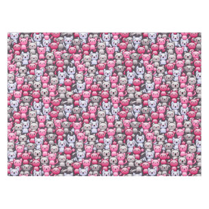pattern with cute kawaii doodle cats 2 tablecloth