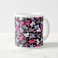 pattern with cute kawaii doodle cats 3