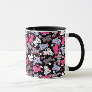pattern with cute kawaii doodle cats 3 mug
