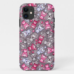 pattern with cute kawaii doodle cats Case-Mate iPhone case