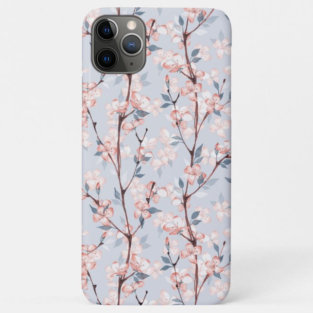 Pattern with delicate spring sakura flowers Case-Mate iPhone case (Back)