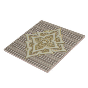 Pattern with Diamond Emblems • Large • Tile
