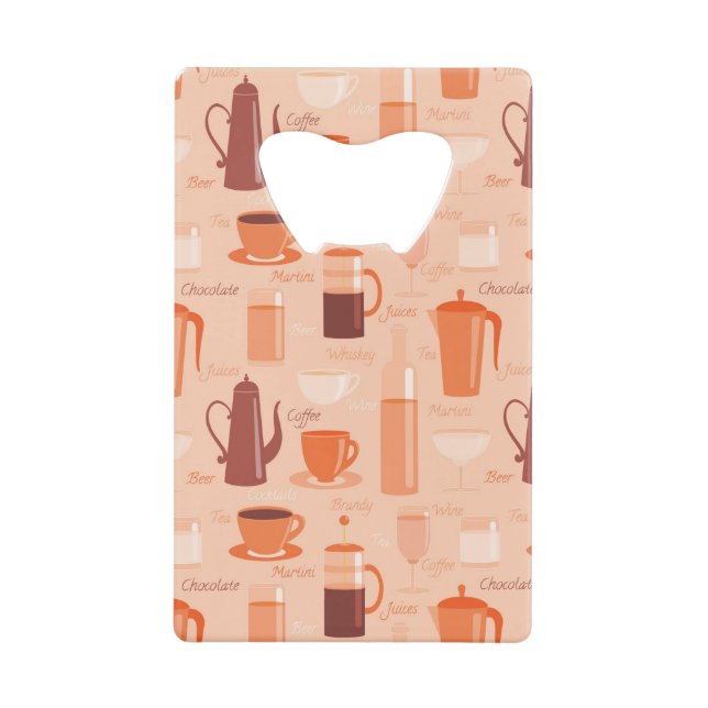 Pattern with drinks and text (Front)