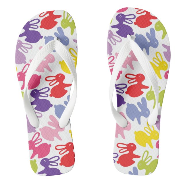 pattern with Easter rabbits Jandals (Footbed)