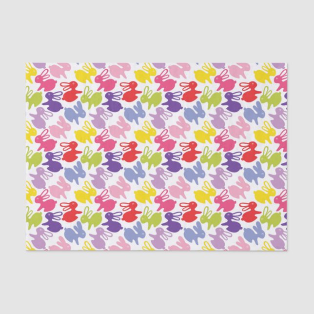 pattern with Easter rabbits Tissue Paper (Front)