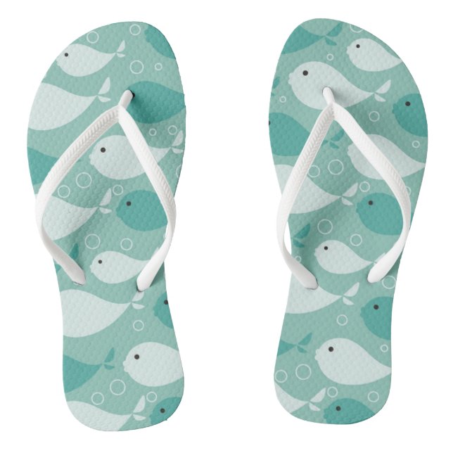 pattern with fish 2 jandals (Footbed)