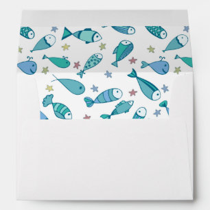 Pattern With Fish And Starfish Envelope