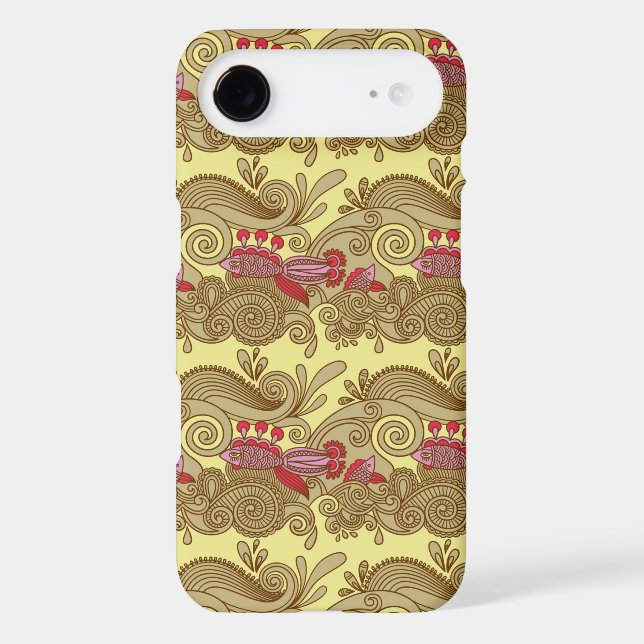 Pattern With Fish And Wave Case-Mate iPhone Case (Back)