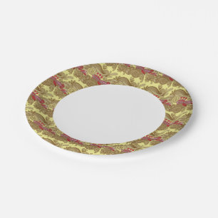Pattern With Fish And Wave Paper Plate