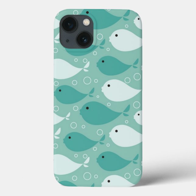 pattern with fish Case-Mate iPhone case (Back)