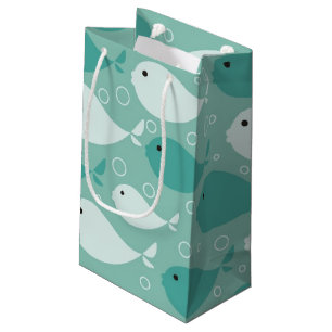 pattern with fish small gift bag