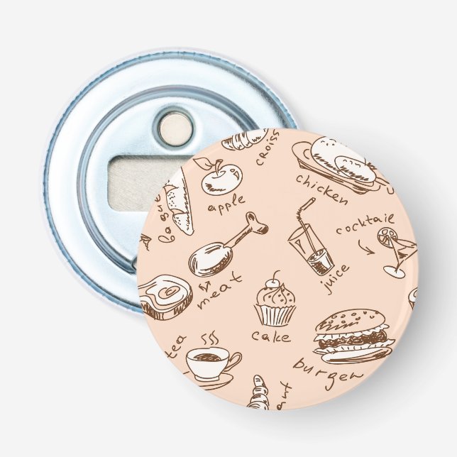 Pattern With Food Bottle Opener (Front)