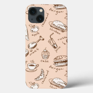 Pattern With Food iPhone 13 Case