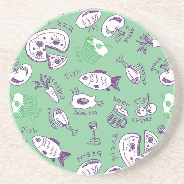 Pattern with Food Coaster (Front)