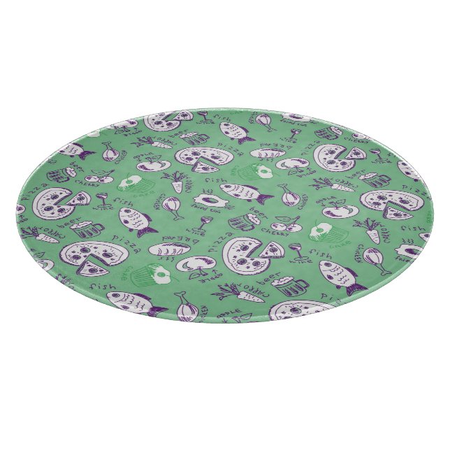 Pattern with Food Cutting Board (Corner)