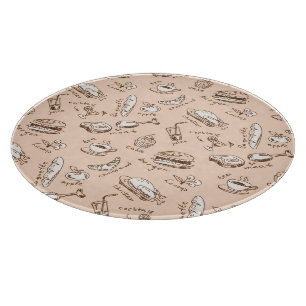 Pattern With Food Cutting Board