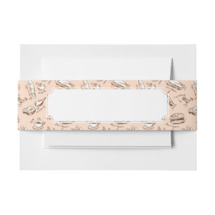 Pattern With Food Invitation Belly Band